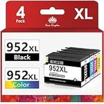 Toner Kingdom Remanufactured Ink Cartridge Replacement for HP 952XL Ink Cartridges Combo Pack for Officejet Pro 8710 7740 8720 8210 8715 8700 8702 8730 8720 8216 Printers(Black, Cyan, Magenta, Yellow)