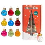 THE TWIDDLERS - 10 Christmas Fillable Baubles, DIY Booze Baubles - Gin Baubles 50ml Ornaments with Stickers - Personalised Mini Gifts Christmas Shot Balls, Empty Baubles to Fill, Xmas Tree Decorations