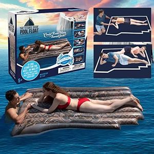 SCS Direct The Original Titanic Movie Pool Float- 48" x 84" Inflatable Double Sized 2-Person Raft of Floating Door, Fun Swimming Lounger - Could Rose Have Saved Jack? Film Fans & Birthday, Xmas Gift