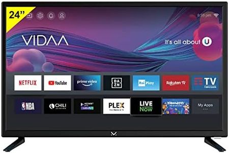 Majestic ST24VD V2 - Televisore SMART LED HD READY 24", Sistema operativo VIDAA, DVB-T/T2 e DVB-S/S2, HEVC MAIN 10, WI-FI, Telecomando, USB, nero