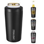 4 in 1 Insulated Slim Can Cooler - Keep 8 Hours Cold for 12 OZ Skinny Can, Standard Can, Beer Bottle - Double Walled Vacuum Stainless Steel Beverage Can Insulator, Friendly For Car Cup Holder…