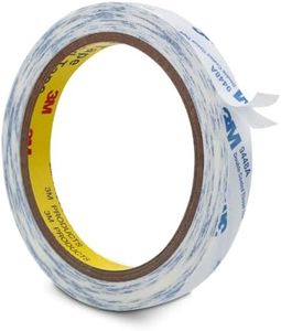 3M Double Sided Tape Thin 0.5"×32.8Ft, 9448A Double Coated Tissue Tape, Strong Adhesive Sticky Tape Translucent Removable for Foam Art Craft Nameplate Bonding