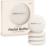 MainBasics Face Scrubber Exfoliator Pads (4-Pack) - Exfoliating Facial Cleansing Buffing Sponge