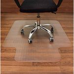 AiBOB Office Chair Mat for Hardwood Floor, 36 X 48 inches, Hard Floor Chair Mats Under Computer Desk, Easy Glide for Rolling Chairs, No Curling