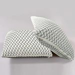 AVI 100% Netural Regular Latex Pillow 35 Density Ultra Plush Latex Foam Bed Pillow for Sleeping, Side and Stomach Sleepers- with Jaquard Fabric Cover, Pack of 2, 60x40x12.5 CM
