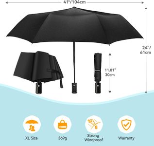 TechRise Compact Windproof Umbrella – Lightweight Travel Design