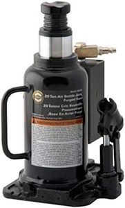 Omega 18204C Black/White Air Actuated Bottle Jack - 20 Ton Capacity