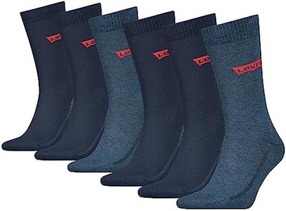 Levi's Classic Chaussettes, Durable Bleu Marine, 39/42 (Lot de 6) Mixte