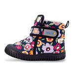 JAN & JUL Girl Snow Boots (Winter Flowers, UK Size 5 Toddler)