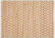 Natural Fibre Diamond Woven Rug- 24x36 White/Natural