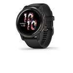 Garmin Venu 2, GPS Smartwatch with Advanced Health Monitoring and Fitness Features, Slate Bezel with Black Case and Silicone Band, (010-02430-01)