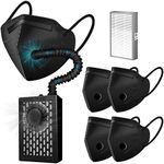 Breathe easier,Personal Wearable Air Purifiers,Reusable Portable Air Purifier with HEPA Filter,For Dust Work,Sawdust,Cycling,Running,Mountaineering, Outdoor Sports,Work Protection (Black)