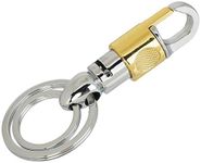 KD COLLECTIONS Double Ring Hook Keychain for Bike & Cars|Hook Locking/Hook Lock/Hook Metal Keychain/Keyring/Key Ring/Key Chain|Golden & Silver Color