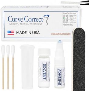 CurveCorrect® Ingrown Toenail Home Treatment | Ingrown toenail Correction kit, Includes Ten Standard toenail Braces.