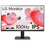 LG Electronics Monitor 24MR400-B, 24 Inch, Full HD 1080p, 100Hz, 5ms GtG, IPS Panel, AMD FreeSync, Smart Energy Saving, Anti-Glare, HDMI, Matte Black