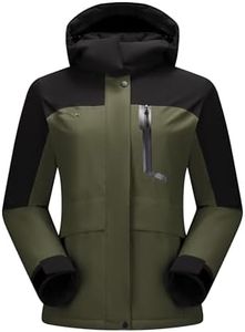 CAMELSPORTS Women's Waterproof Snow Ski Jakcet Fleece Warm Winter Coat Hooded Windproof Insulated Snowboarding Jacket