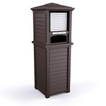 Mayne Lakeland 66in Tall Towel Valet - Espresso - Towel Capacity: 24 Hand Towels, 18 Swim Towels or 8 Bath Towels (8872-ES)