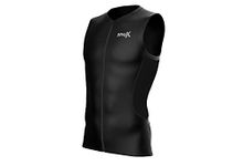 Sparx MenTri Tank Performance Triathlon Top Tri Singlet Men Swim Bike Run, Black, Medium