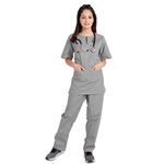 adhyah TrendyUniform Womens Scrub Suits for Doctors Made Using Mill Fabric Comfortable for Long use Hospital Scrub.