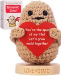 Romantic Gift for Anniversary or Wedding Engagement - Crochet Positive Potato with 30 Love Signs - Cool for Couples, Her, Him, Boyfriend, Wife, Husband, Fiance Gifts for Women