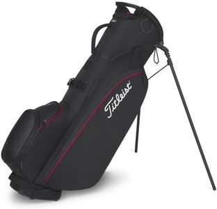 Titleist Players 4 Carbon Stand Bag, Black/Black/Red
