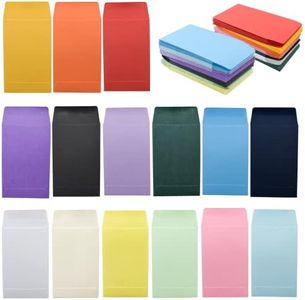 VANRA 150 PCS Coin Envelopes #1 Seed Envelopes Colorful Small Parts Envelope with Gummed Flap for Mini Parts Stamps Collection