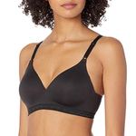 Warners Womens Cloud 9 Wire-Free Contour Bra, Rich Black, 40B US