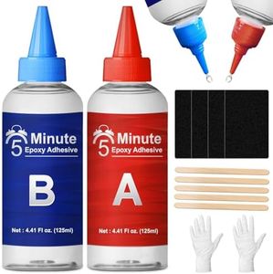 WAN2TLK 5 Minute Epoxy Glue Kit, 250ml Clear Epoxy Adhesive Sturdy, Waterproof, Heat-Resistant, Fast Curing, 5 Min Epoxy Glue All Purpose, Metal, Plastic, Wood, Ceramics, Glass and More
