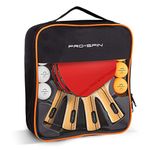 PRO SPIN Ping Pong Paddles - High-Performance Set of 4 Table Tennis Rackets, 8 Ping Pong Balls (3-Star), Premium Carrying Case | Professional Ping Pong Paddle Set for All Levels | Indoor Outdoor Games