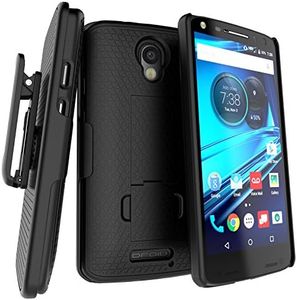 Encased Droid Turbo 2 Belt Clip Holster Case, Encased [DuraClip] Slim Cover w/ ClikLock Holster for Motorola Droid Turbo 2 (Verizon XT1585)