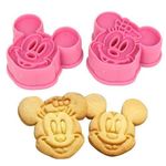 Accessotech 2pcs Mickey & Minnie Cookie Cutters Cake Baking Sugarcraft Crafts Mold Bakeware