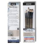 Brustro AquaStrokes Artist Brushes | Set of 6 | Ideal for Watercolour, Gouache, Acrylics, Oil Brush, Synthetic Bristles, Wooden Handle | Made for Students and Professionals Artists