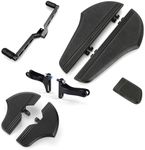 For Harley Davidson Floorboards Touring Street Road Glide Passenger Defiance Floorboards Motorcycle Footboards (All Black, Rider+Passenger+Shifter+pedal)