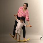 AARIV Wooden Waldorf Balance Board for Kids/Helps in Muscle Strengthening Learn Body Balancing, Yoga & Coordination Wobble Board/Child Safe, Durable Material & Eco Friendly/Weight Handle 80 KG