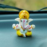 Discount ARA Lord Ganesha Idol for Car Dashboard - Ganpati Idols Figurines Showpieces Sculptures Good Luck-Home Decor-Gifts (Yellow)