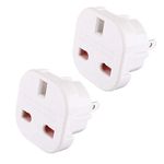 Gadgets Hut UK - 2 x UK to US Travel Adaptor suitable for USA, Canada, Mexico, Thailand - Refer to Product Description for Country list White