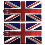 Luggage Tags, Uk Flag, Embroidered, 2 Pack, 15 COLORS, NEVER BREAK!