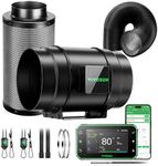VIVOSUN Smart Air Filtration PRO G8 Kit 8", AeroZesh G8 Inline Duct Fan w/GrowHub E42A Temp. Humidity WiFi-Controller, Carbon Filter & Ducting, Cooling & Ventilation System for Grow Tent, Hydroponics