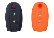 PERFECTSHOPPE Silicone Key Cover for Push Button Remote Key Shell/Case/Body for Car - Pack of 2