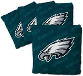 YouTheFan Officially-Licensed NFL Philadelphia Eagles Set of 4 Cornhole Bags - All Weather Regulation 6” x 6” Size - 16oz Weight - Designed in USA