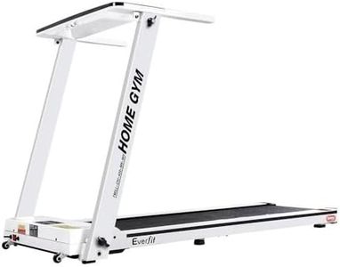 Everfit Treadmill Electric Treadmills with 420mm Running Belt, Fully Folding Walking Pad Foldable Machine Exercise & Fitness Equipment, White with up to 12km/h Speed for Home Gym Cardio Training