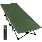 REDCAMP Oversized Camping Cots for Adults 500lbs,33'' Extra Wide Tall Sleeping Folding Cots Heavy Duty, XL Cots Portable for Outdoor Indoor Office Home Use, Green