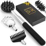 TUKUOS Telescoping Back Scratcher with 4Pcs Detachable Scratching Heads, Valentines Day Gifts for him Back Scratcher for Men/Women,White Elephant Gifts for Adults Birthday Gifts for Men Women