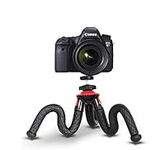 Camera Phone Tripod, Flexible Mini Tripod with Bluetooth Control Phone Clip Travel Tripod Stand, Small Octopus Tripod for Phone, Gopro, DSLR Camera for Time-Lapse Photography Red