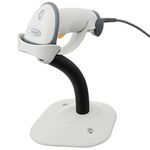 Zebra LS2208 Series Corded Handheld Standard Range Laser Scanner Kit with Gooseneck Stand and Cable Cash Register White LS2208-SR20001R-NA