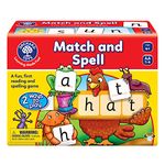 ORCHARD TOYS Moose Games Match and Spell Game. A Fun, First Reading and Spelling Game. 2 Ways to Play. Age 4+. 1-4 Players