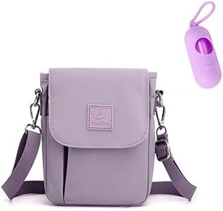 Dog Treat Pouch,Cute Training Fanny Pack Magnetic Closure for Pet Walking,Treats Holer Silicone Poop Bag Dispenser New Puppy Snack Small Tote Purse With Waist Strap Dogs Accessories Clip On (Lavender) (7.48"x6.3"x1.57", Lavender)