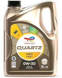 TotalEnergies Quartz INEO First 0W30 - Aceite de Motor Low SAPS, tecnología de Resistencia a la Edad, fórmula de Ahorro de Combustible, lubricante sintético avanzado de Aceite de Motor, 5 litros