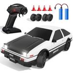 AYIQUTY RC Drift Car, 1:24 Mini 4WD Remote Control Drift Cars with Semi Proportional Throttle and LED Light, 25KM/H RC Racing, Boys Toy Gifts Age 6 7 8 9 10+