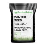 GardenPrime Winter Lawn Seed - 1KG Premium Durable Grass Seed for Colder Weather, Perfect for overseeding, Patch Repairs, New lawns - 1 KG